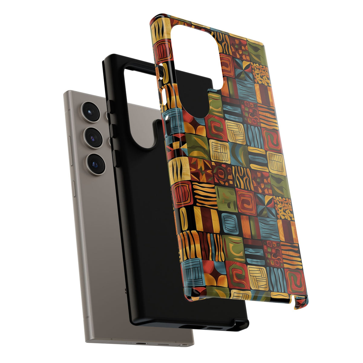 Stylish African Pattern Phone Case – Unique and Vibrant Protection 075