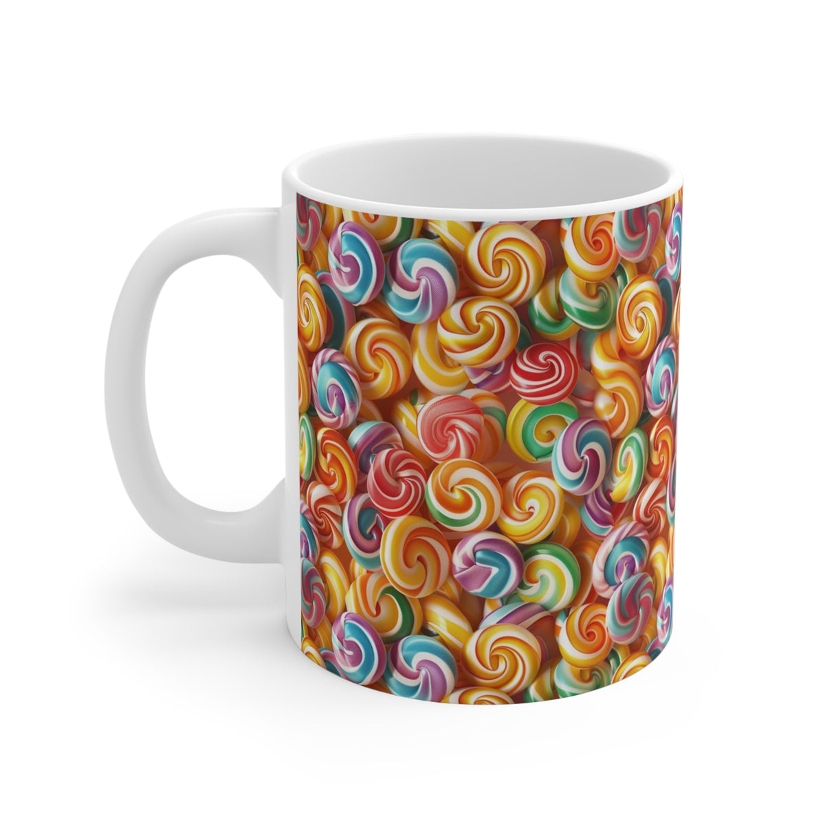 Colorful All-Over Candy Theme Coffee Mug Fun Ceramic Drinkware 413