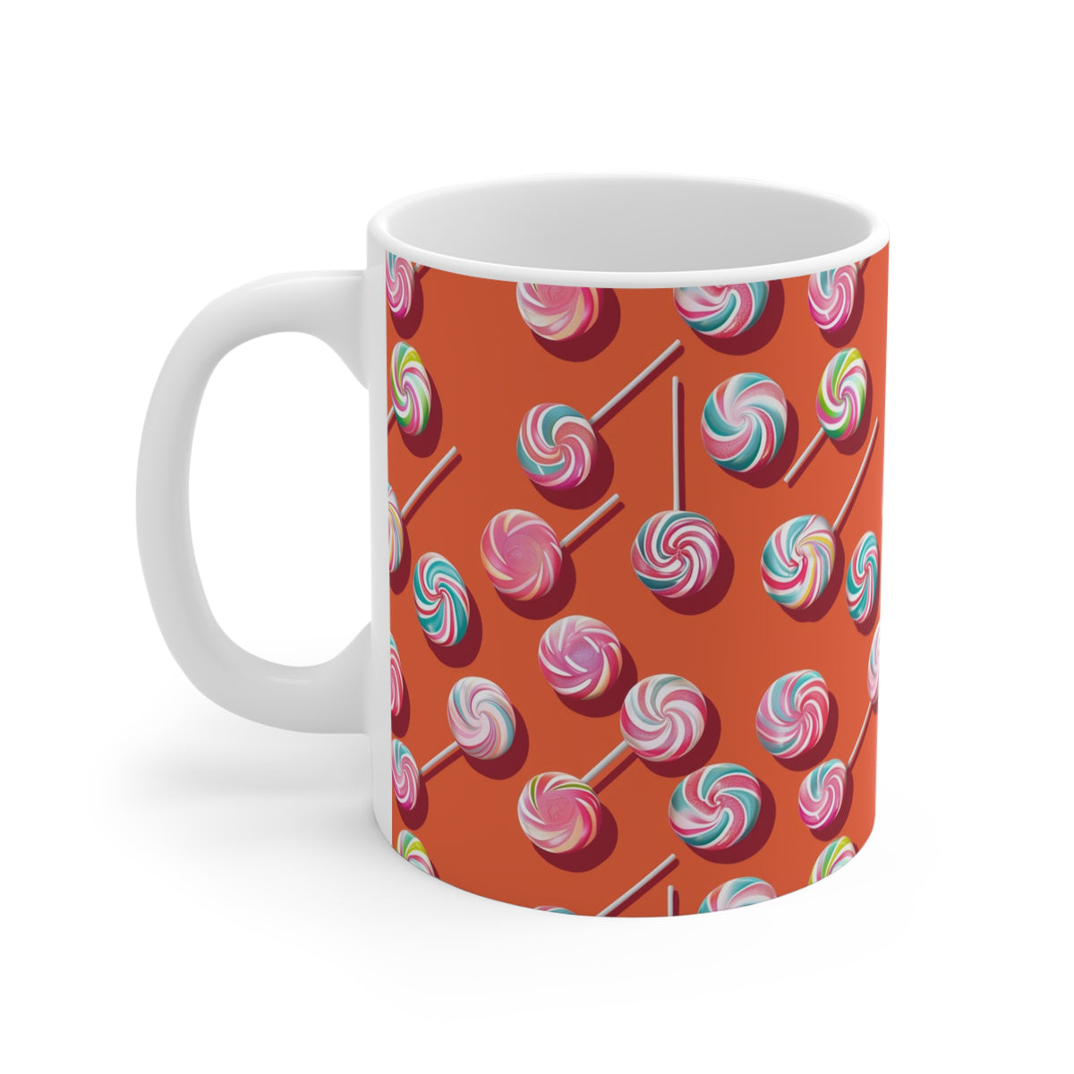 Colorful All-Over Candy Theme Coffee Mug Fun Ceramic Drinkware 323