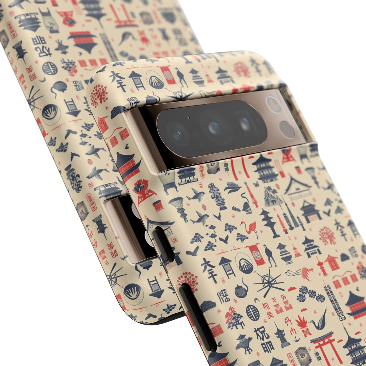 Japanese Pattern Phone Case – Elegant & Timeless Design for Your Phone 086