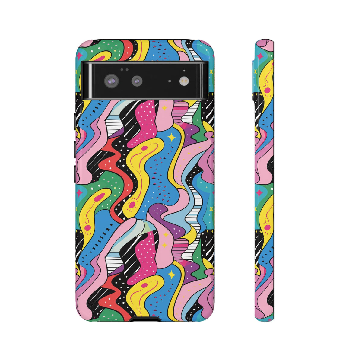 90s Themed Seamless Pattern Phone Case – Embrace Retro Style and Protection 275