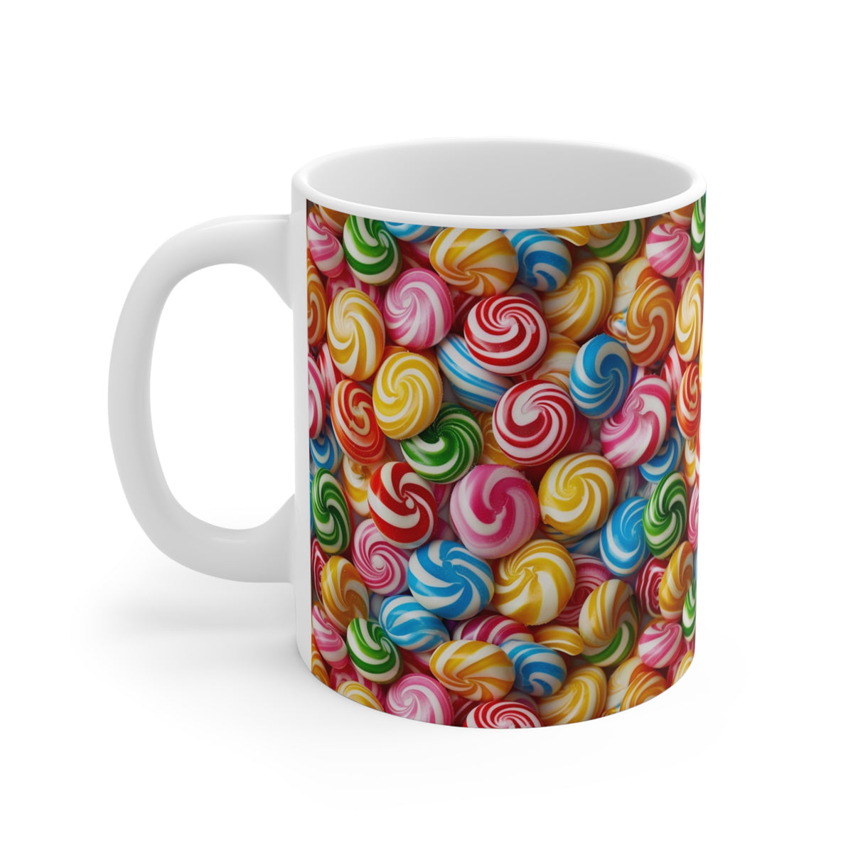 Colorful All-Over Candy Theme Coffee Mug Fun Ceramic Drinkware 308